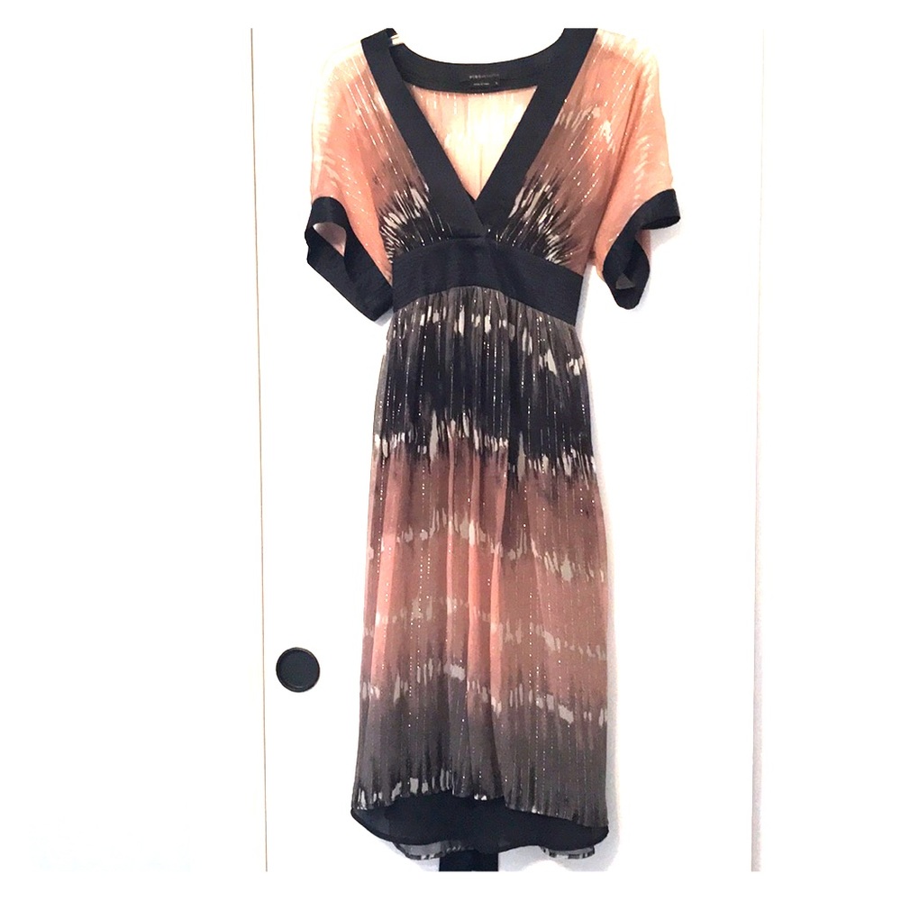 Deep Navy, Pink and Gold Kimono Style Dress